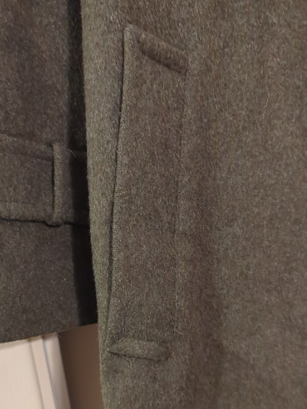 Vintage Schneiders Salzburg Austrian Loden Wool Trench Coat Sz 8/38 - Picture 10 of 16